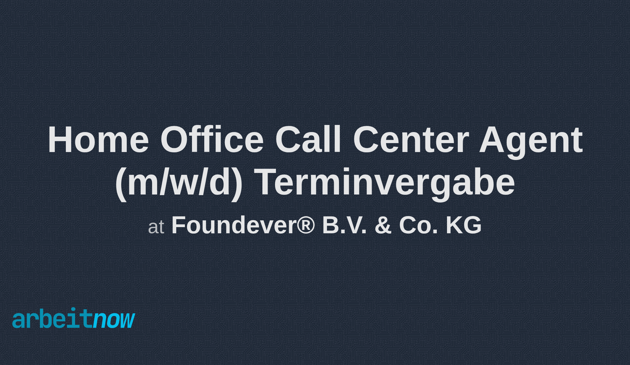 Home Office Call Center Agent (m/w/d) Terminvergabe job at Foundever® B